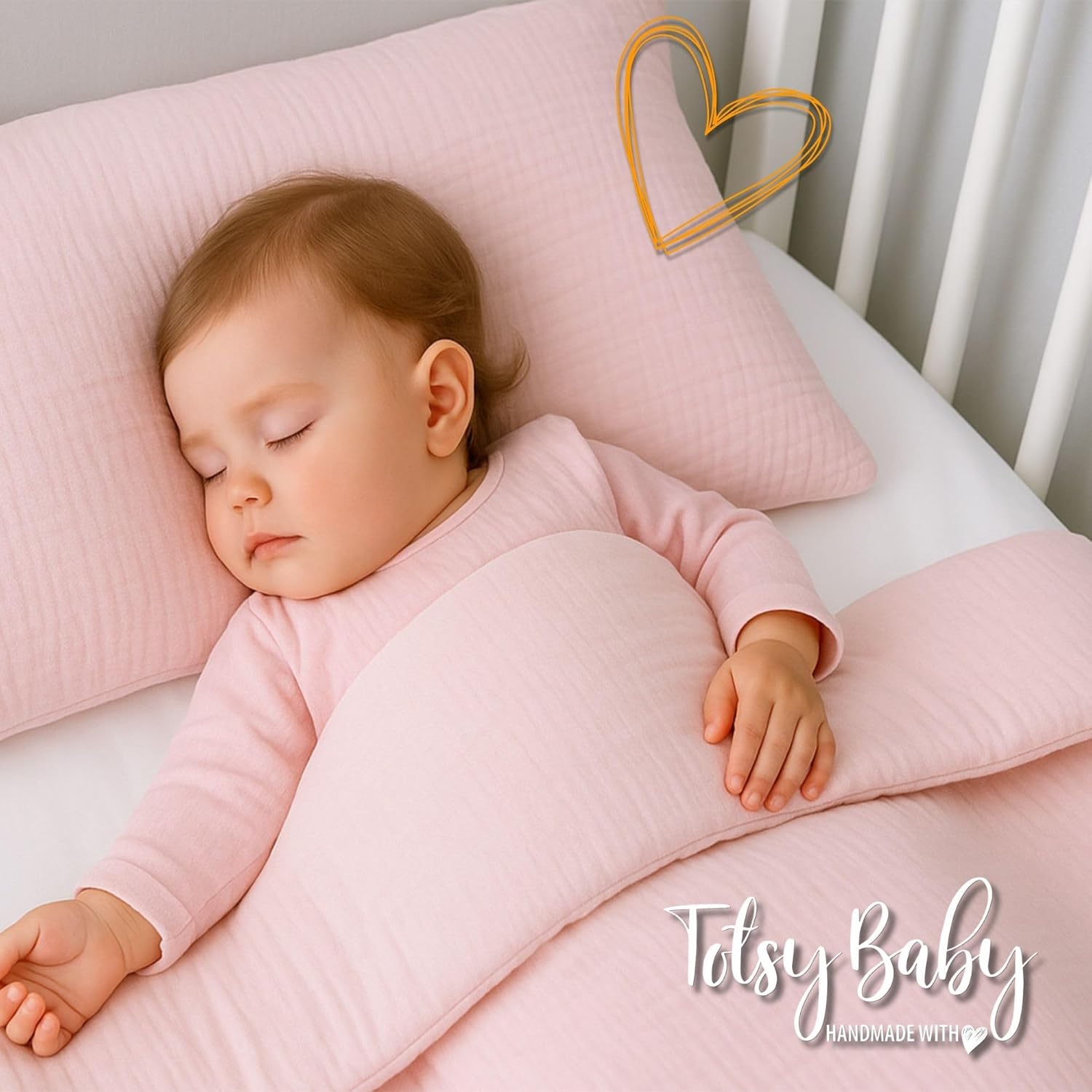 Detalle 2 de Totsy Baby Mousseline Housse de Couette Enfant 100x135cm – Linge de lit en coton mousseline certifié Öko-Tex