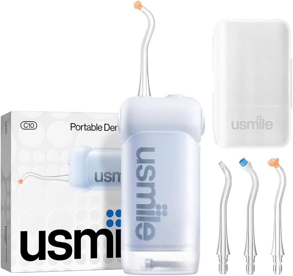 Detalle de usmile C10 Plus Portable Water Flosser, 180 mL Tank, 4 Modes, IPX7