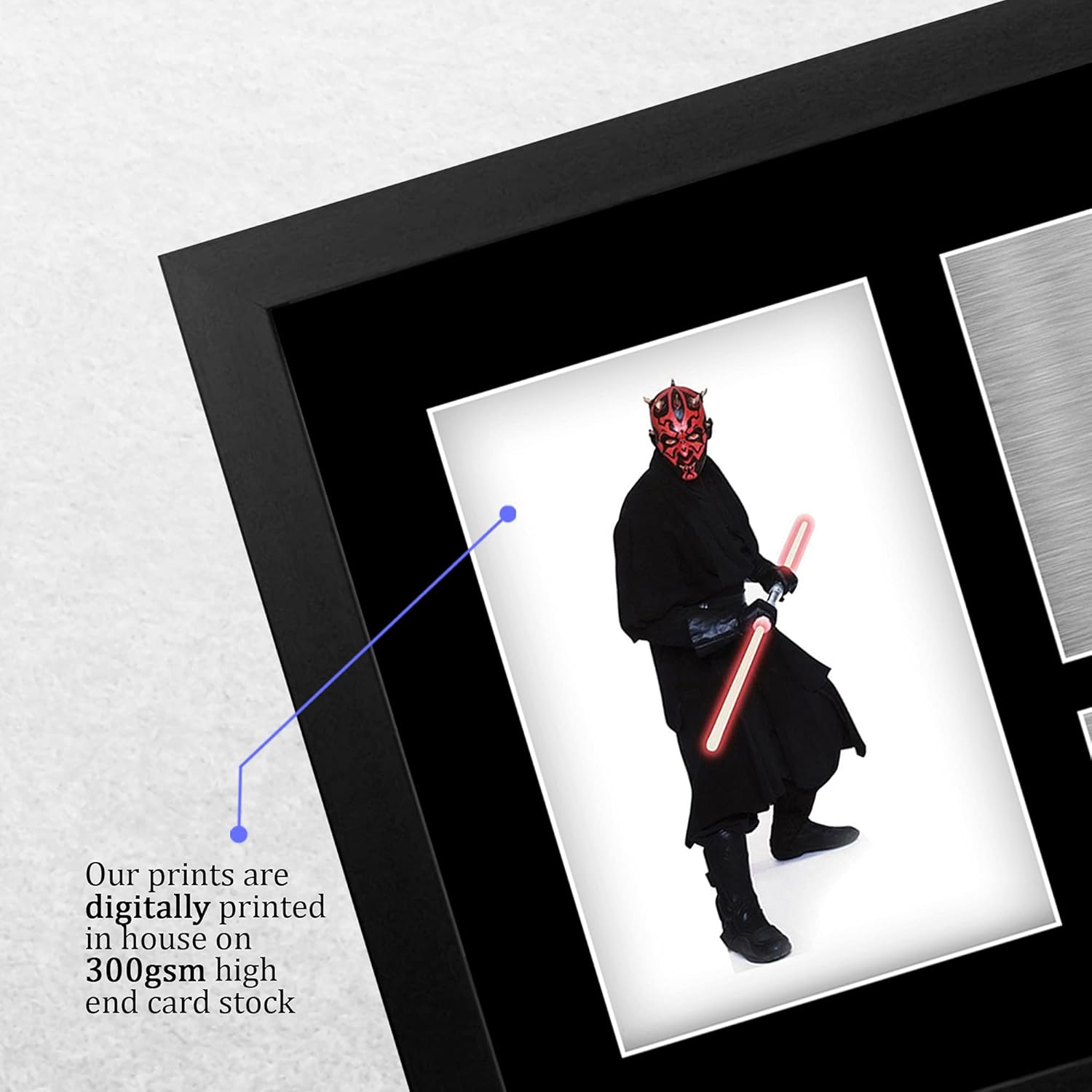 Thumbnail 3 de HWC Trading Ray Park signed framed A4 Star Wars Darth Maul print (gift-ready)
