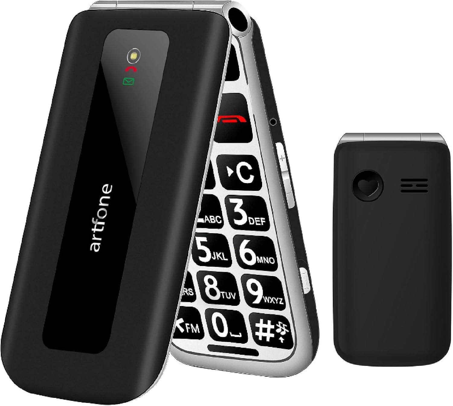artfone F20 Rosso telefono per anziani 1300 mAh