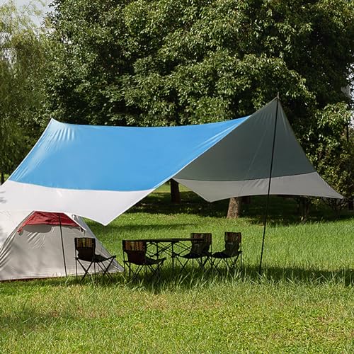 Thumbnail 7 de Forceatt Zeltplane: 3,7 × 4,3 m Ultraleichtes Tarp aus 150D Oxford mit UPF50+, PU3000, blau