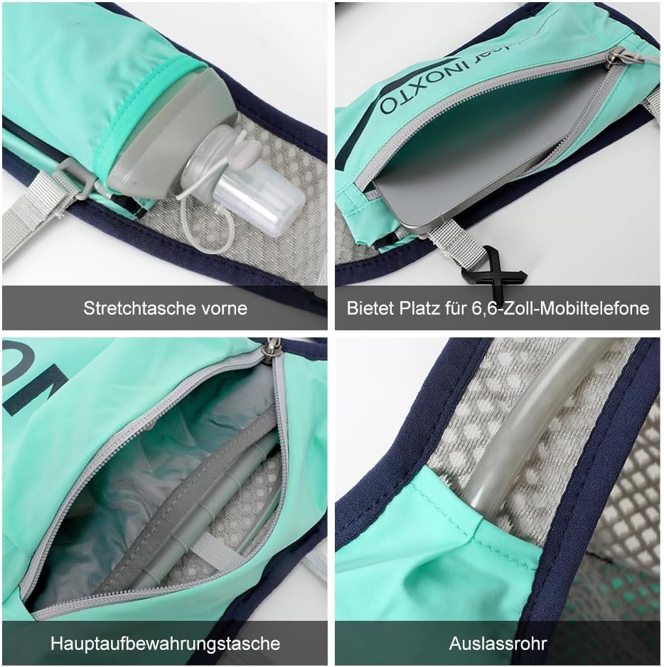 Thumbnail 3 de INOXTO Laufrucksack 5L – Leichter Trinkbeutel für Outdoor, Wandern und Radfahren