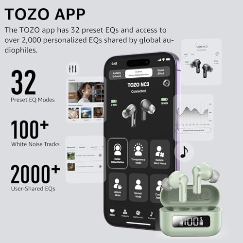 Thumbnail 3 de TOZO NC3 écouteurs Bluetooth 5.3 avec ANC