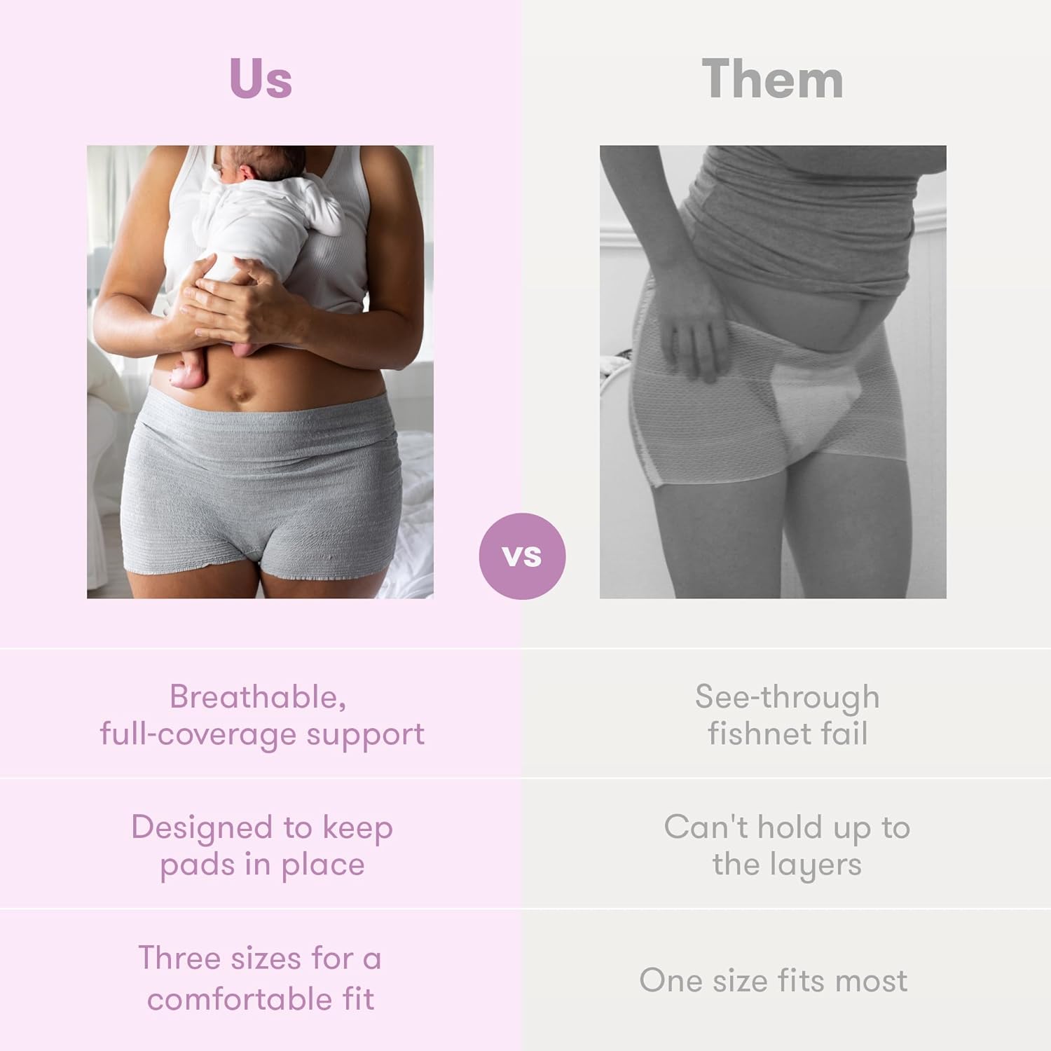 Thumbnail 5 de Frida Mom postpartum underwear pack (8-pack) seamless boyshorts, M/L (28–42 in)