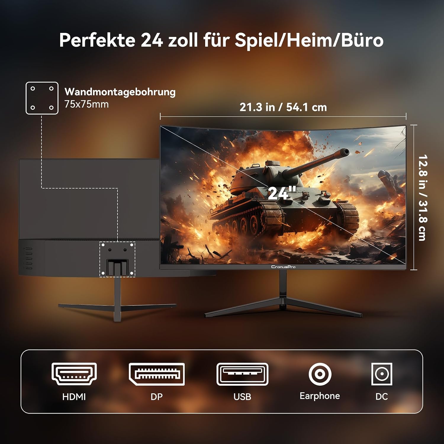 Thumbnail 6 de CronusPro Curved Gaming Monitor 24 Zoll 240 Hz