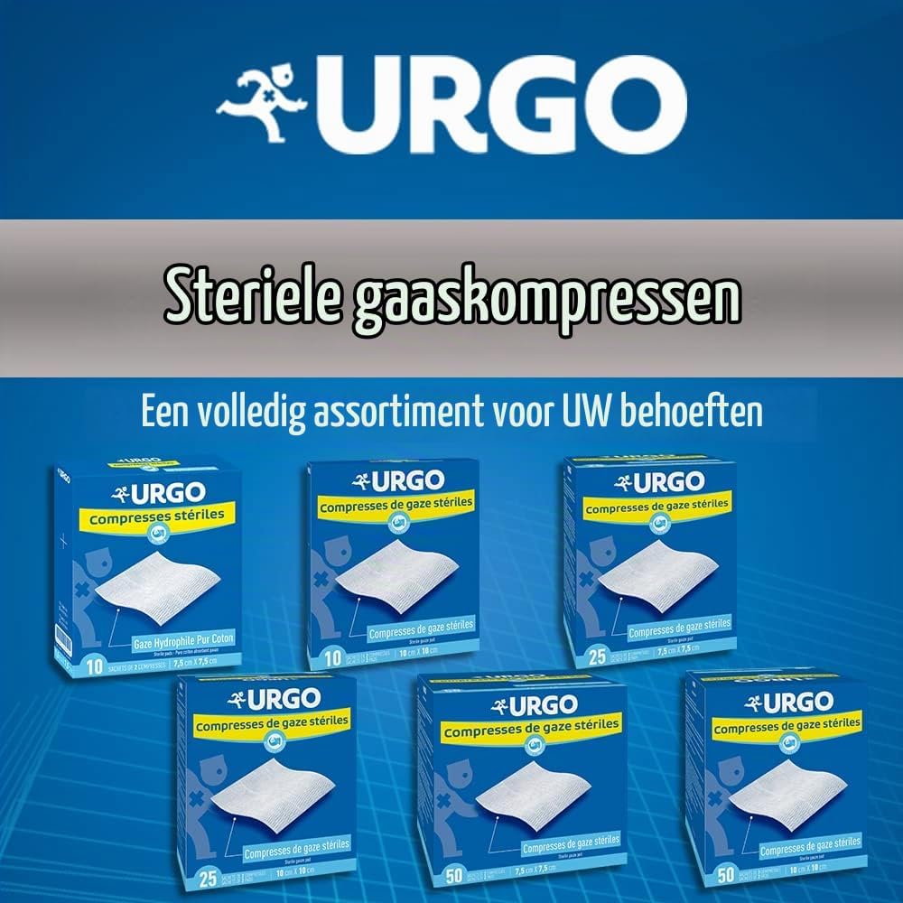 Detalle de Urgo 7853 steriele mullkompressen van katoen, 10 x 10 cm