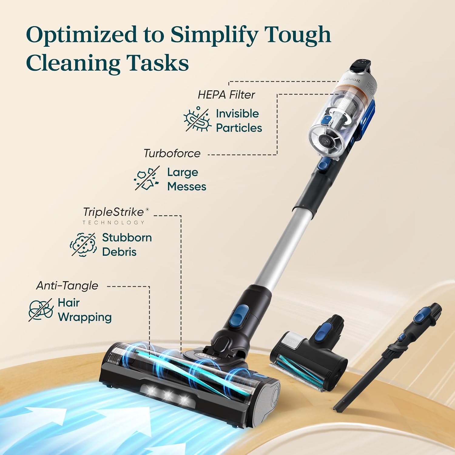 Thumbnail 6 de Levoit LVAC300 Cordless Vacuum Cleaner with HEPA Filter