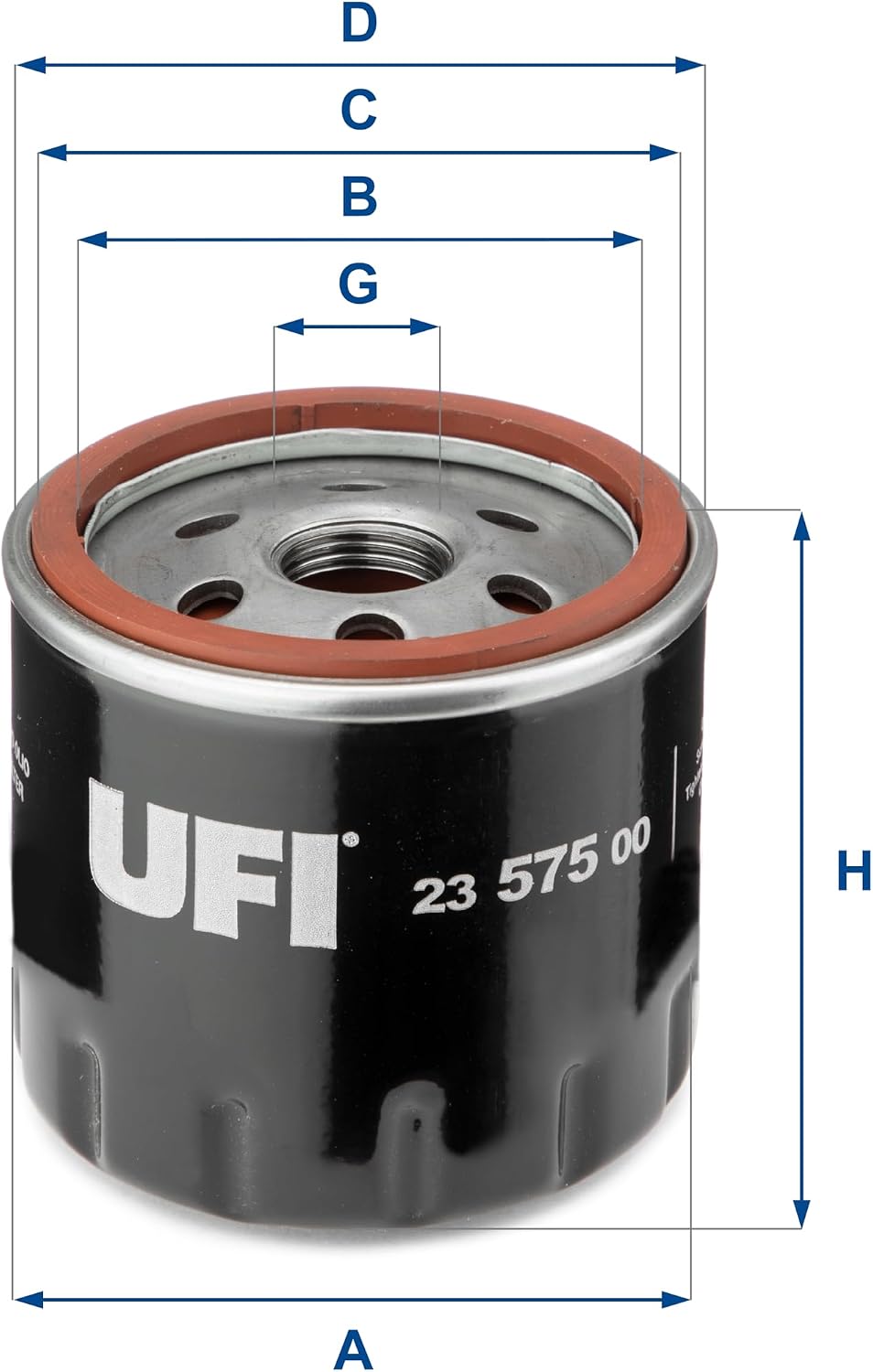 Thumbnail 1 de UFI Filters Filtro Olio 23.575.00 76 mm