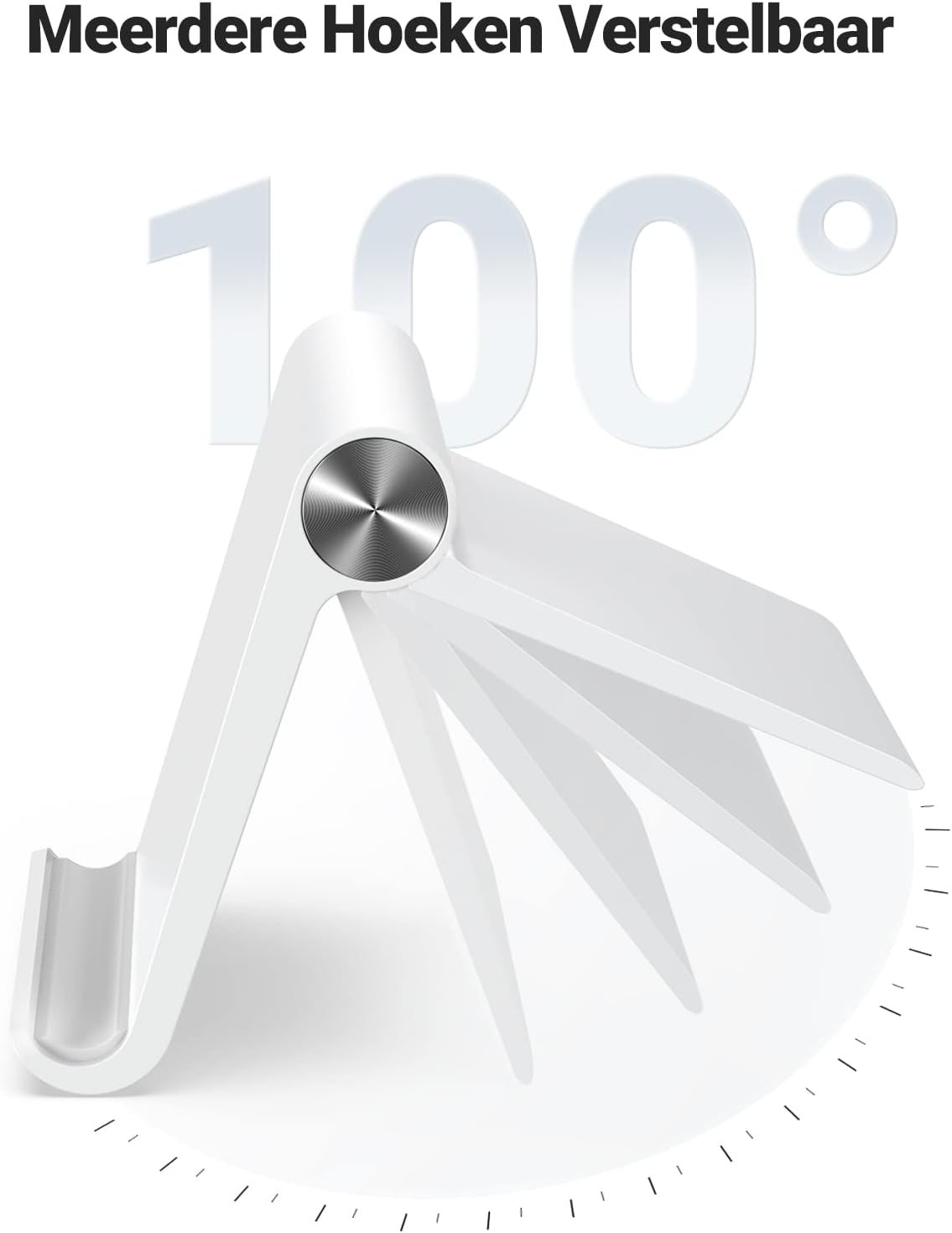 Detalle de UGREEN tablethouder tot 11 inch, verstelbaar, opvouwbaar en wit ABS