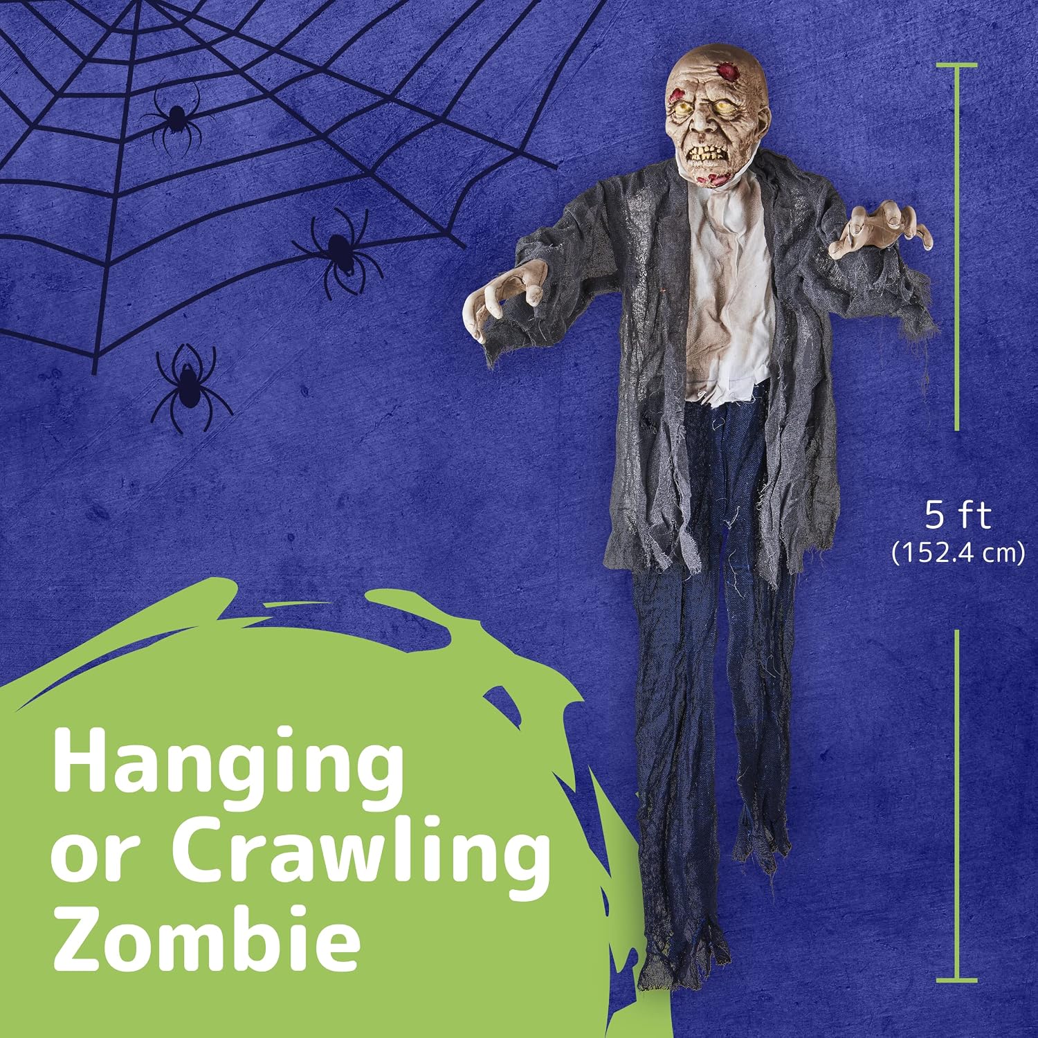 Detalle 2 de PREXTEX Hanging Zombie Decoration, 5-Inch