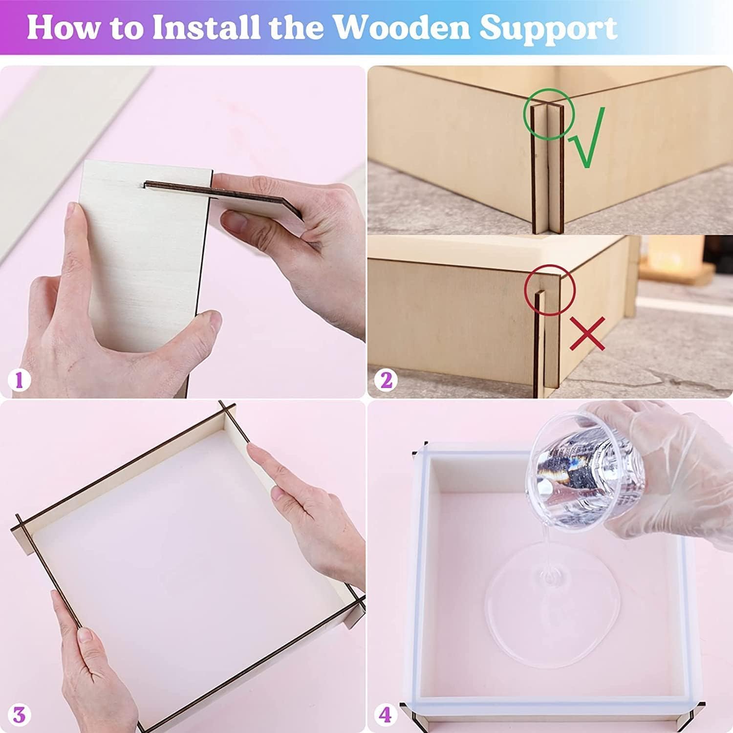 Thumbnail 6 de Silikonformen Epoxidharz Groß Rechteckig 8.8×6×2 inch