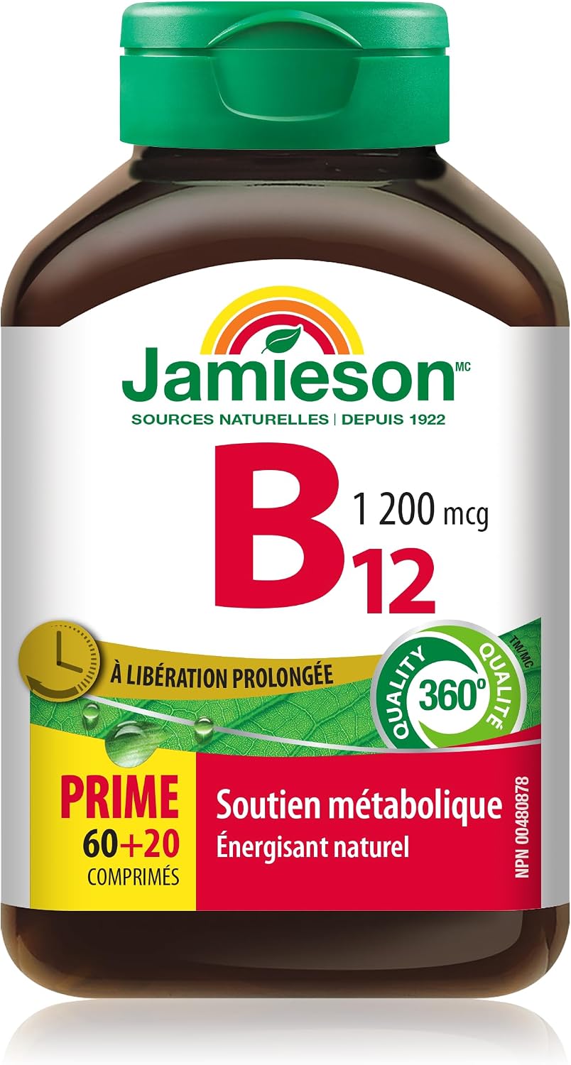 Thumbnail 2 de Jamieson 2823 Vitamin B12 Tablets, 1,200 mcg Methylcobalamin, Timed Release