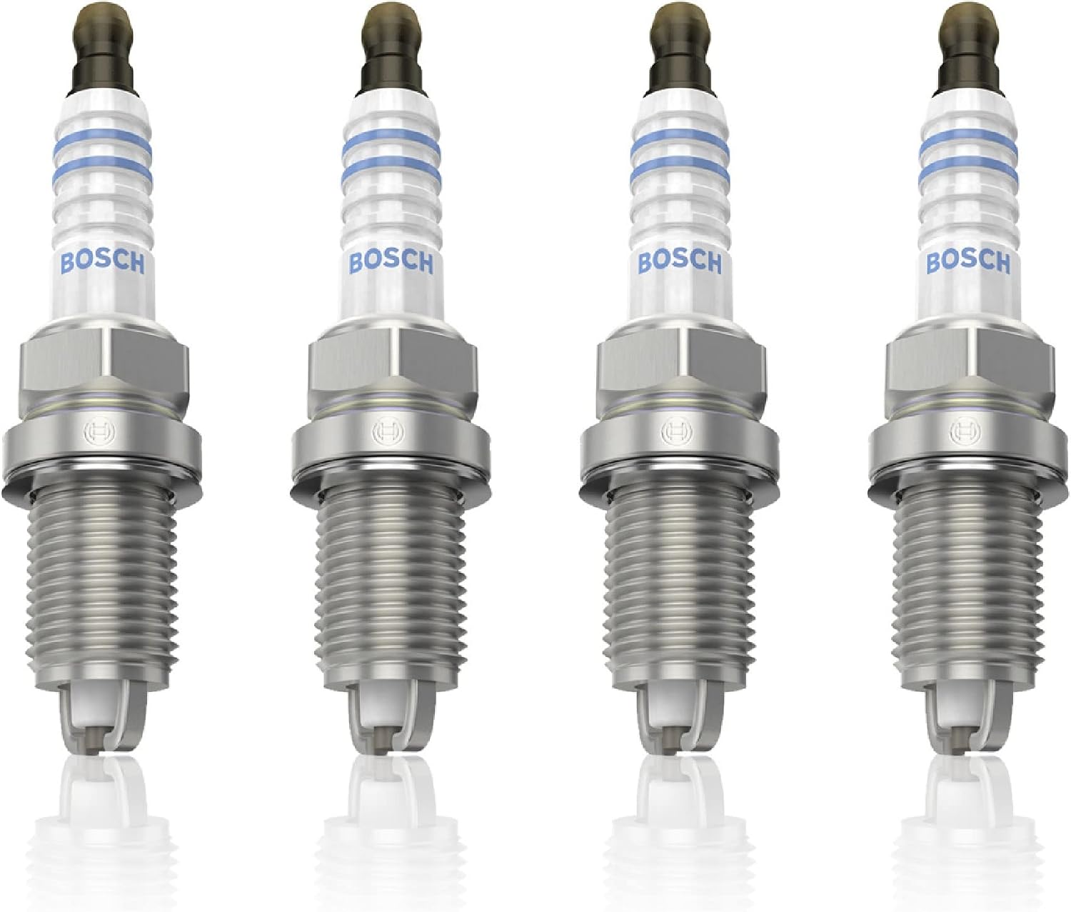 Detalle 2 de Bosch FR7LDC (+7) – Jeu de 4 bougies d'allumage en nickel, compatible Audi (référence 0242235914)