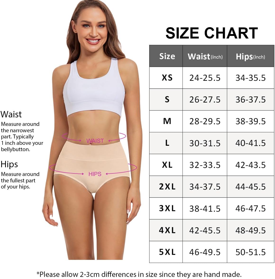 Thumbnail 6 de wirarpa Damen Unterhosen aus Baumwolle, Slips mit hoher Taille im 5er-Set