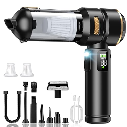 Detalle de Aspirateur Voiture Aurvite 4 en 1 sans fil — Puissance 32 000 Pa, LCD et 3 vitesses
