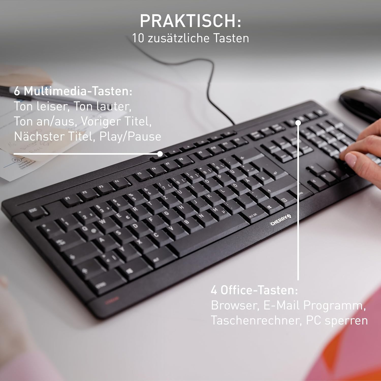 Thumbnail 2 de CHERRY Stream Keyboard QWERTZ Business