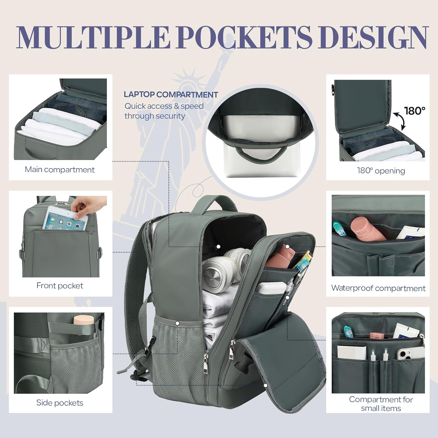 Detalle 1 de Yankony Ryanair Cabin Bag 40x30x20 for easyJet cabin