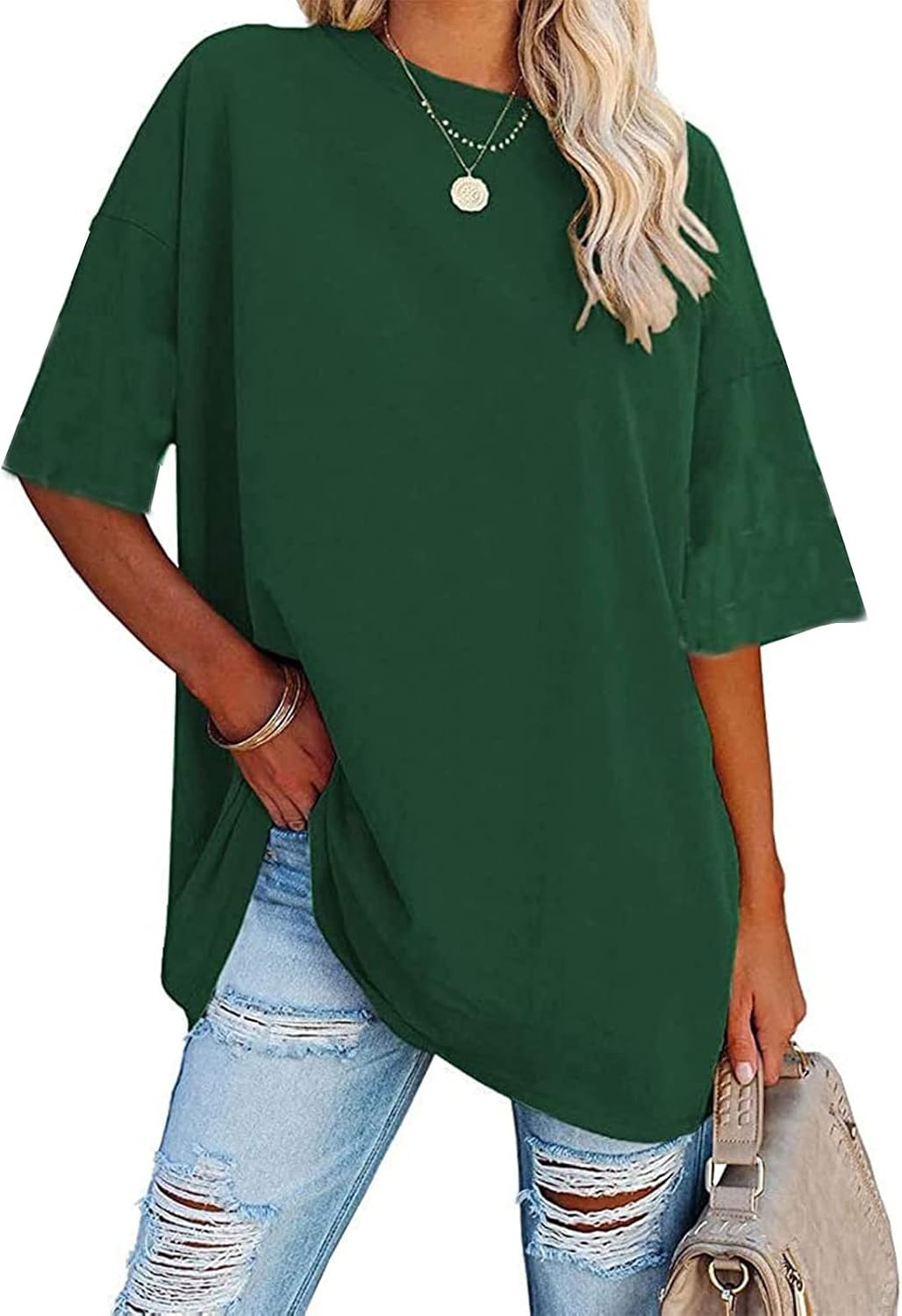 Thumbnail 5 de FDKLOOK Women's Oversized Shirt Short Sleeve