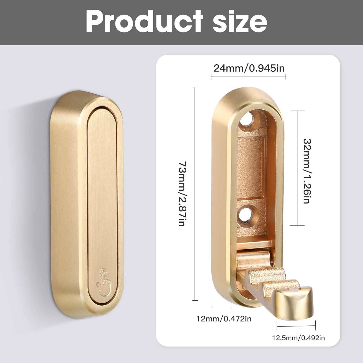 Thumbnail 2 de Dntorx Folding Wall Hooks, Zinc Alloy