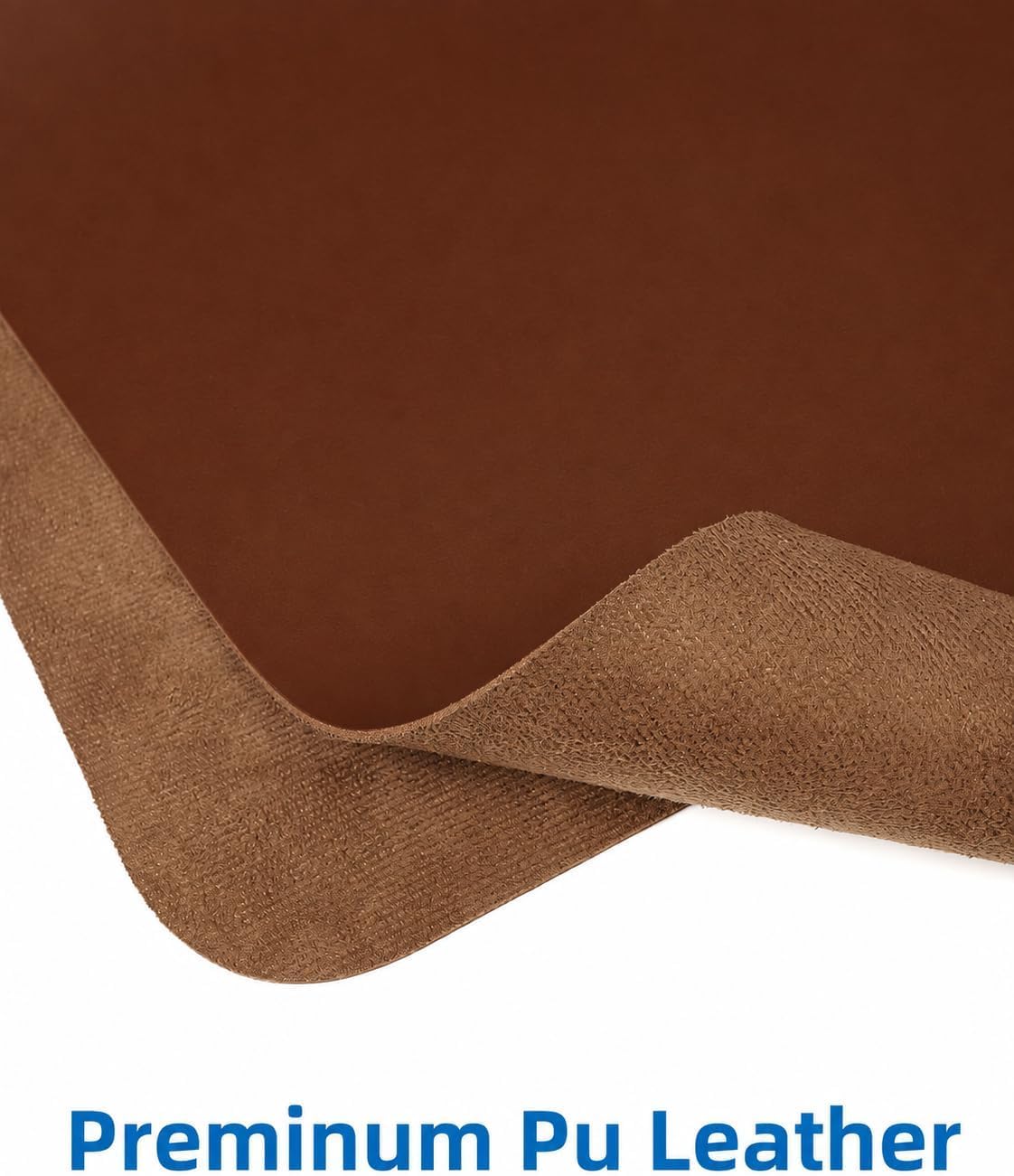 Detalle de AFIING D-2313-Brown Desk Mat, 23.6" x 13" Brown PU Leather Protector