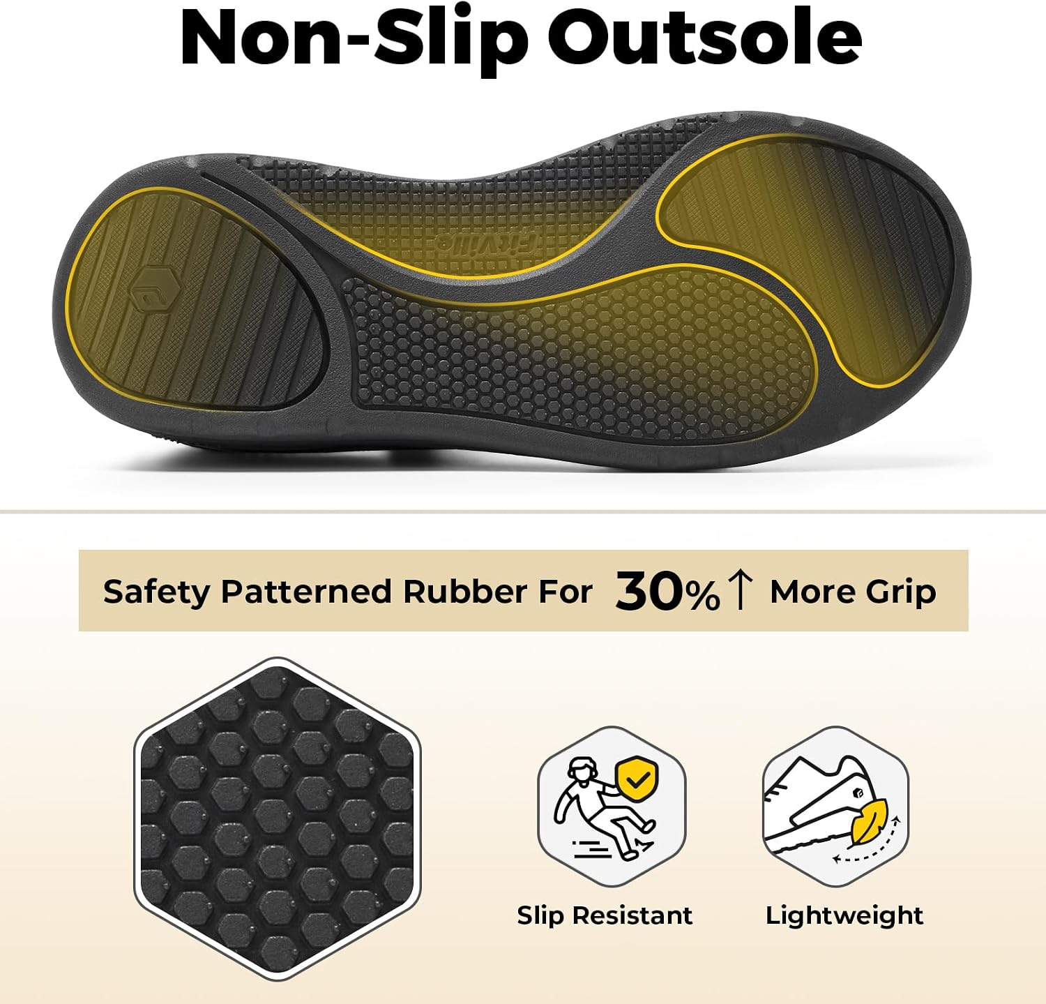 Detalle de FitVille BriskWalk V3 Damen Slip-on Sneaker in extra weiter Passform
