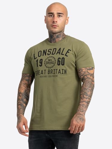 Thumbnail 6 de Camiseta Lonsdale Bangor Double Pack para hombre – Black/Olive (tallas variadas)