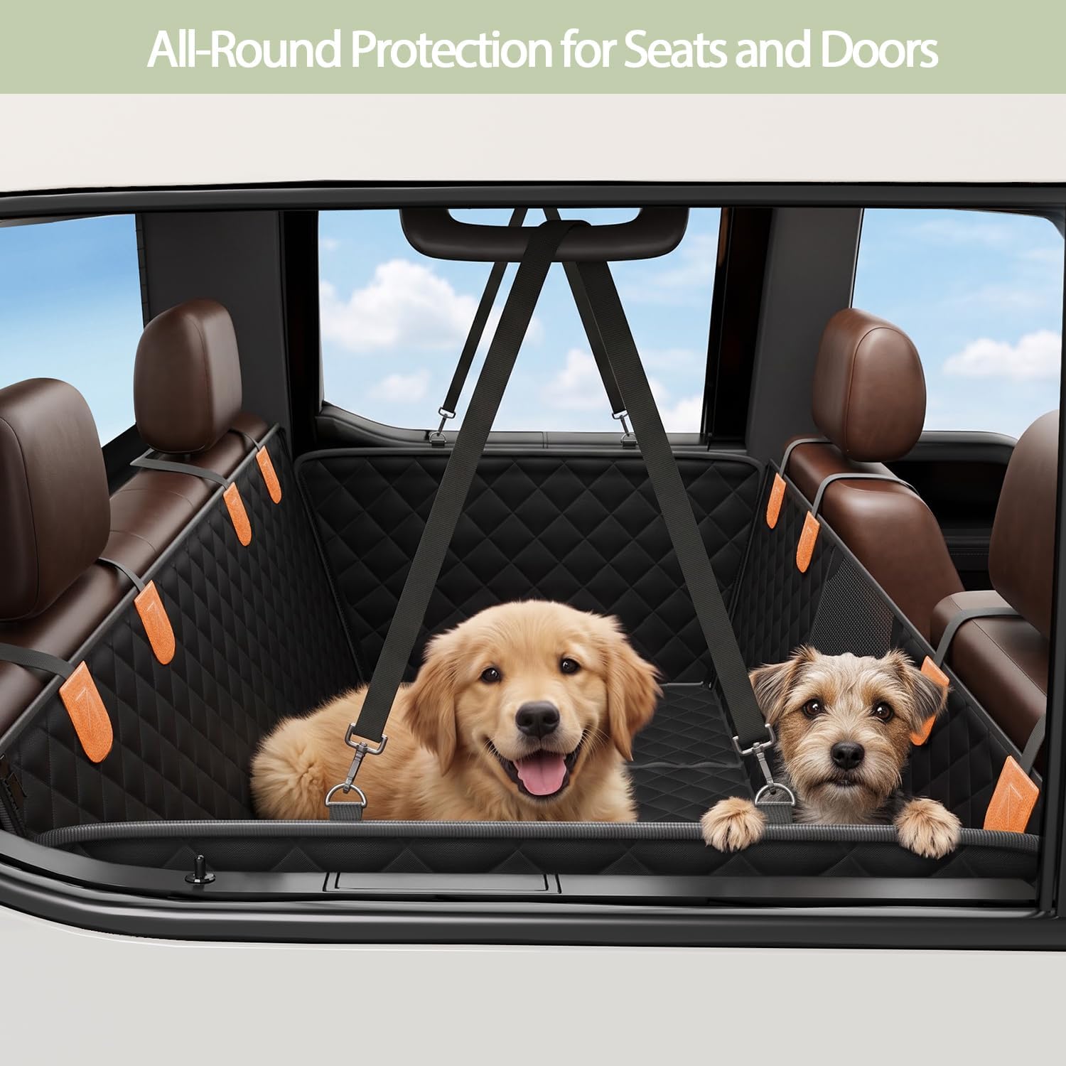 Detalle de Smatto Dog Car Seat Cover, 400 lb Capacity