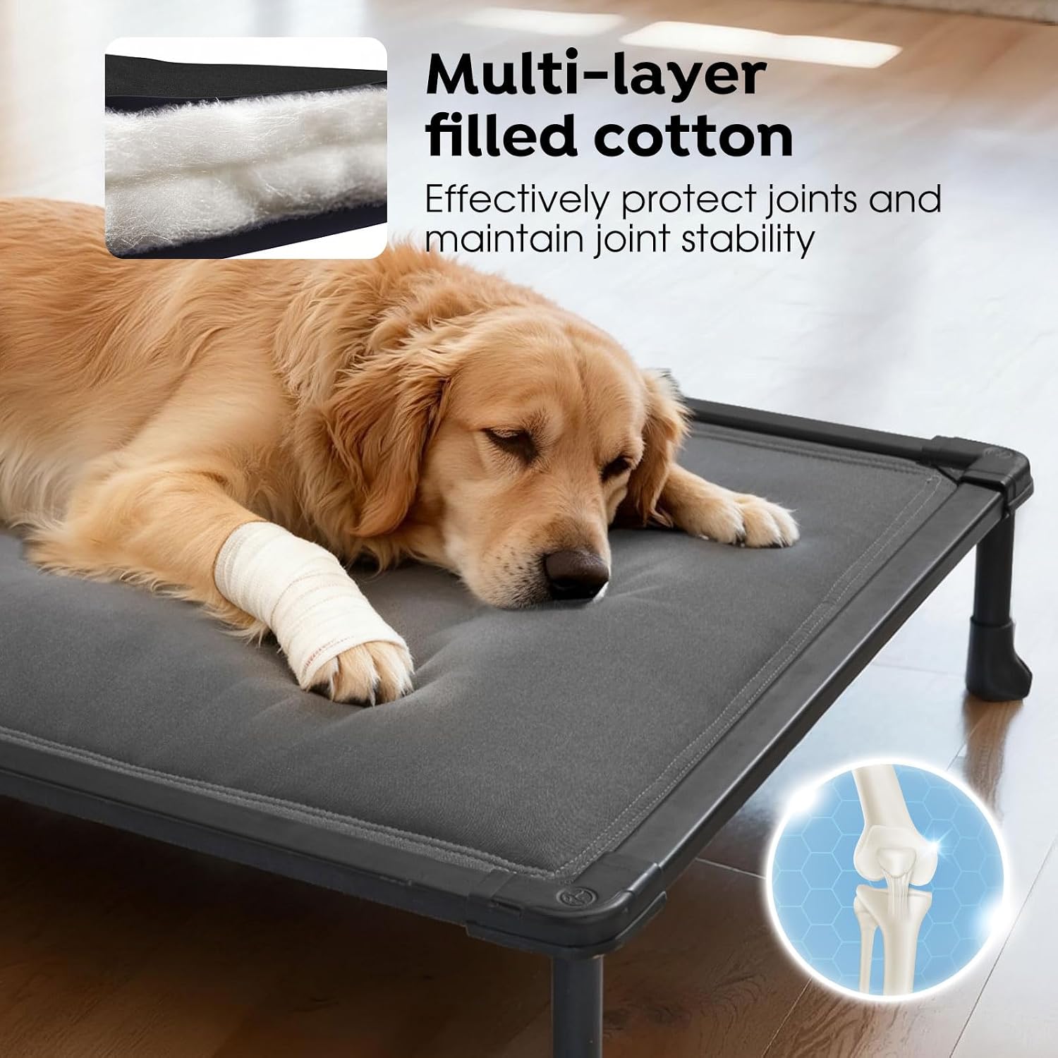 Thumbnail 2 de Veehoo Large Indestructible Raised Dog Bed: Outdoor Waterproof Play riser for chewers