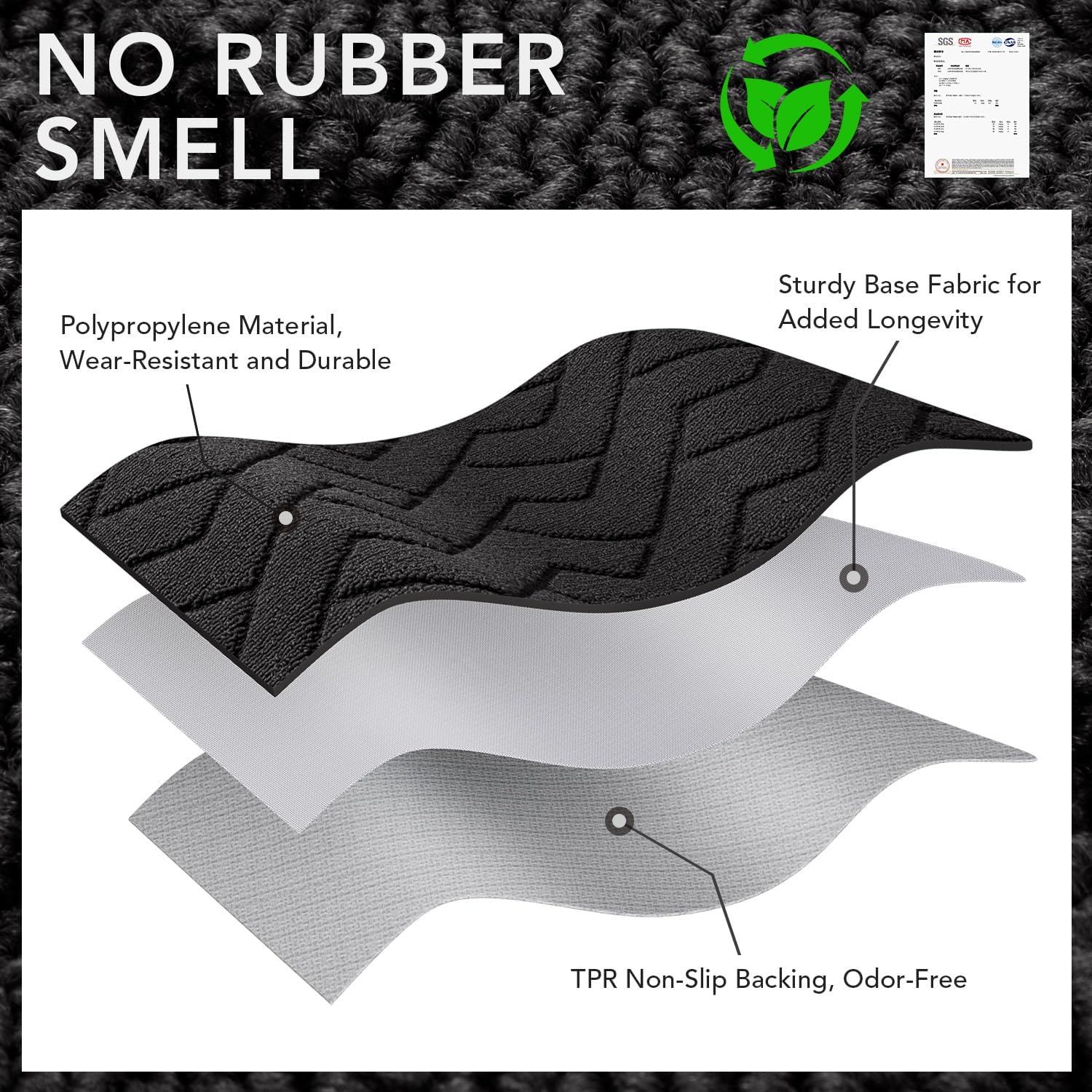 Thumbnail 5 de Biscpro Door Mat 90x150cm – Indoor Washable, Non-Slip Absorbent Entrance Rug