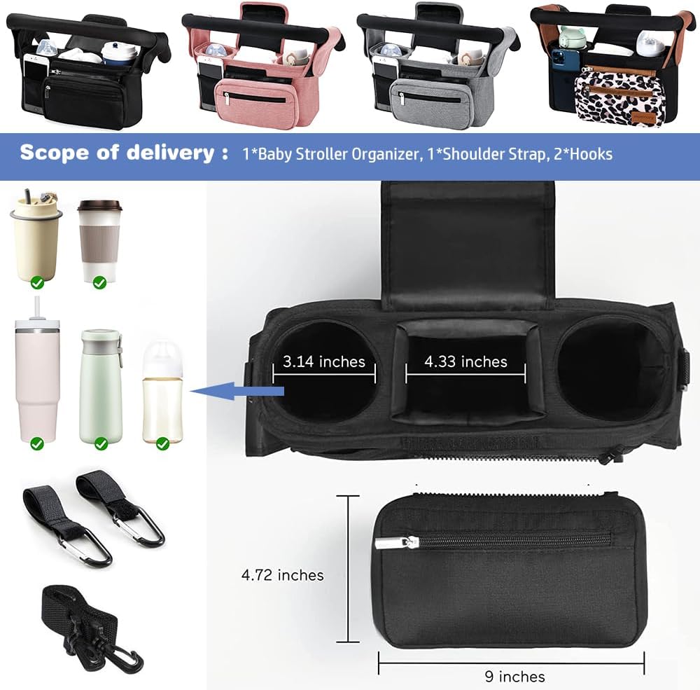Thumbnail 5 de Tyuodna Baby Pram Bag Stroller: Universal Organiser with 2 Insulated Cup Holders