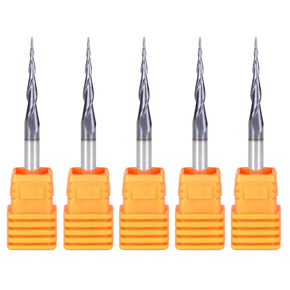 Thumbnail 4 de SpeTool 5-pack koniska kulfräsar R0,25 med 3,175 mm skaft och TiAlN