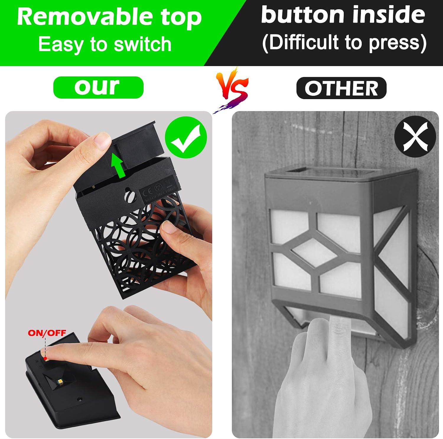 Thumbnail 1 de UNIFUN Solar Fence Lights Outdoor 8Pack