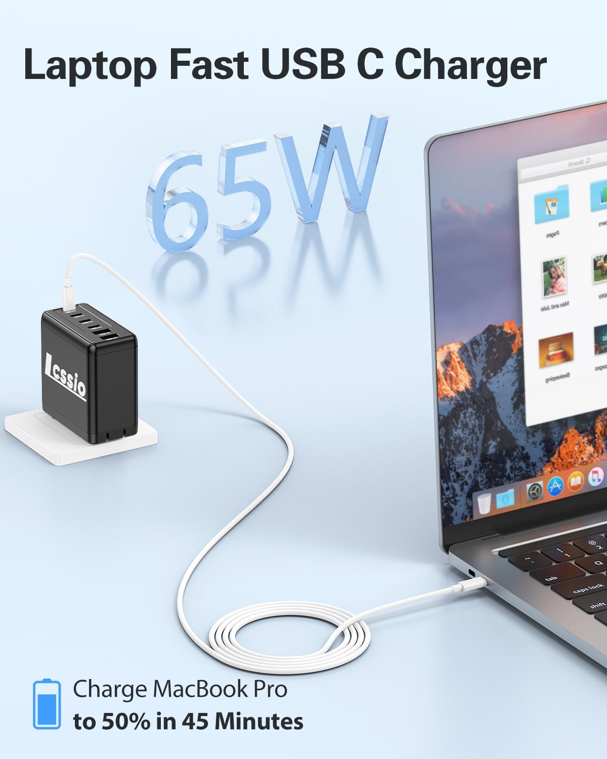 Thumbnail 2 de 200W 6-Port USB-C Charger Pack with 4 Cables