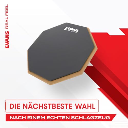 Detalle de Evans RealFeel Apprentice Drum-Übungspad, 7 Zoll – realistische Rebound-Übung für Unterwegs