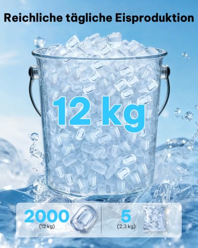 Thumbnail 4 de Silonn Eiswürfelmaschine Klein – kompakt, leise und zuverlässig für Küche, Büro und unterwegs