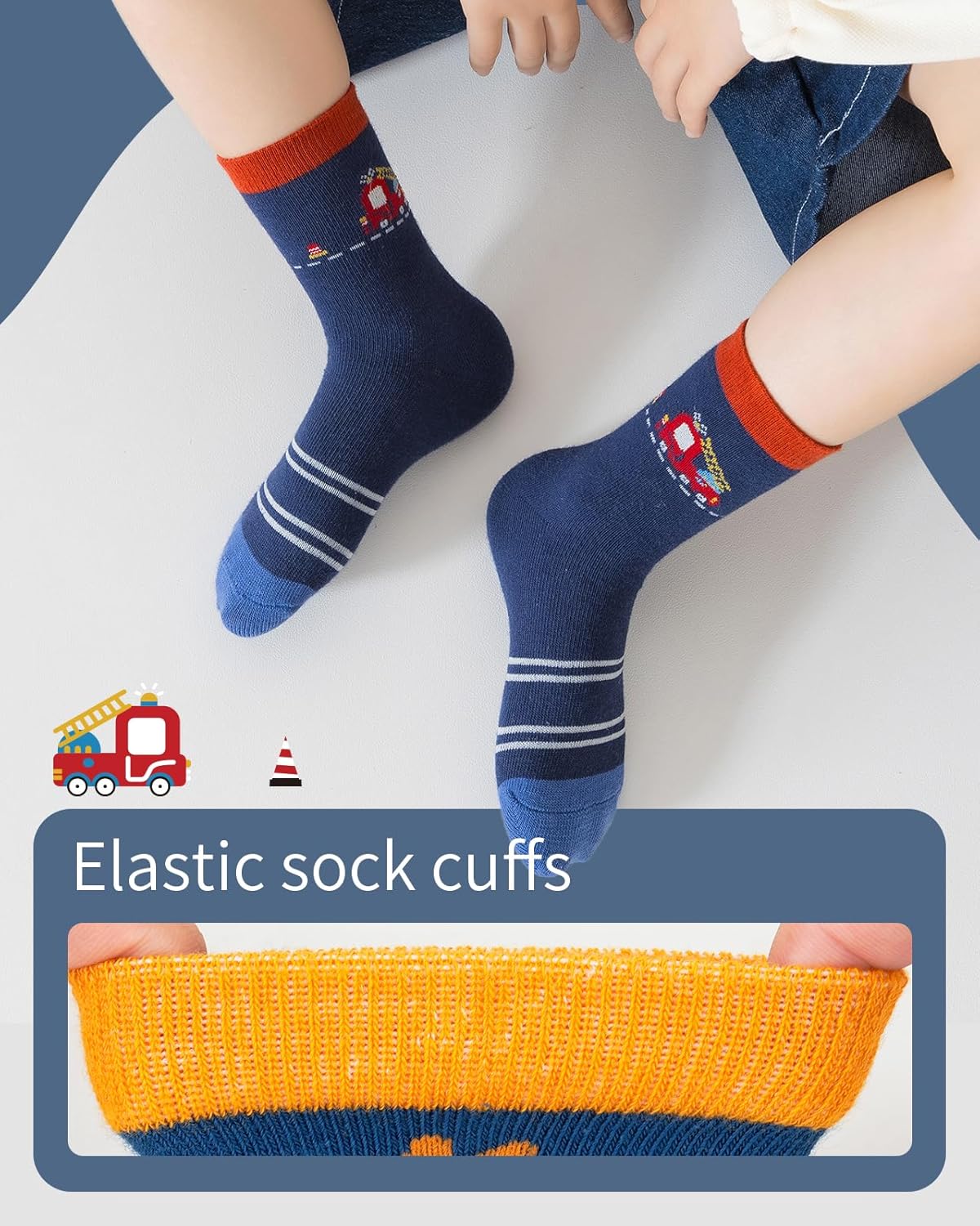 Detalle de Kyopp Chaussettes rigolotes enfants – lot de 10 paires en coton avec motifs animaux