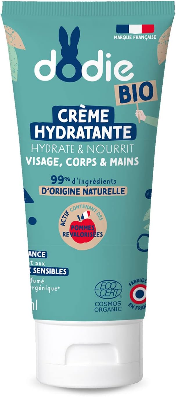 Detalle de DODIE Crème Hydratante Bio – visage, corps et mains, 75 ml, dès la naissance