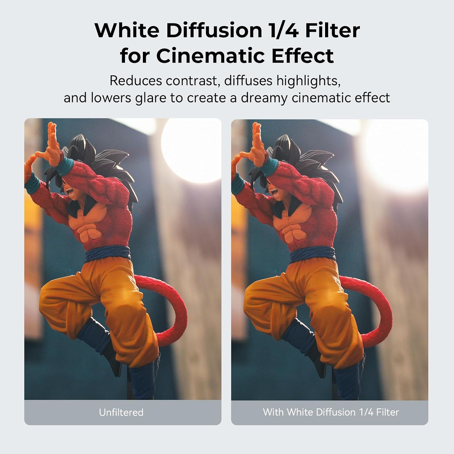Detalle 2 de SmallRig 4 x 5,65" Quadratischer Weißer Diffusionsfilter 1/4 (4742) – kompatibel mit Matte Box
