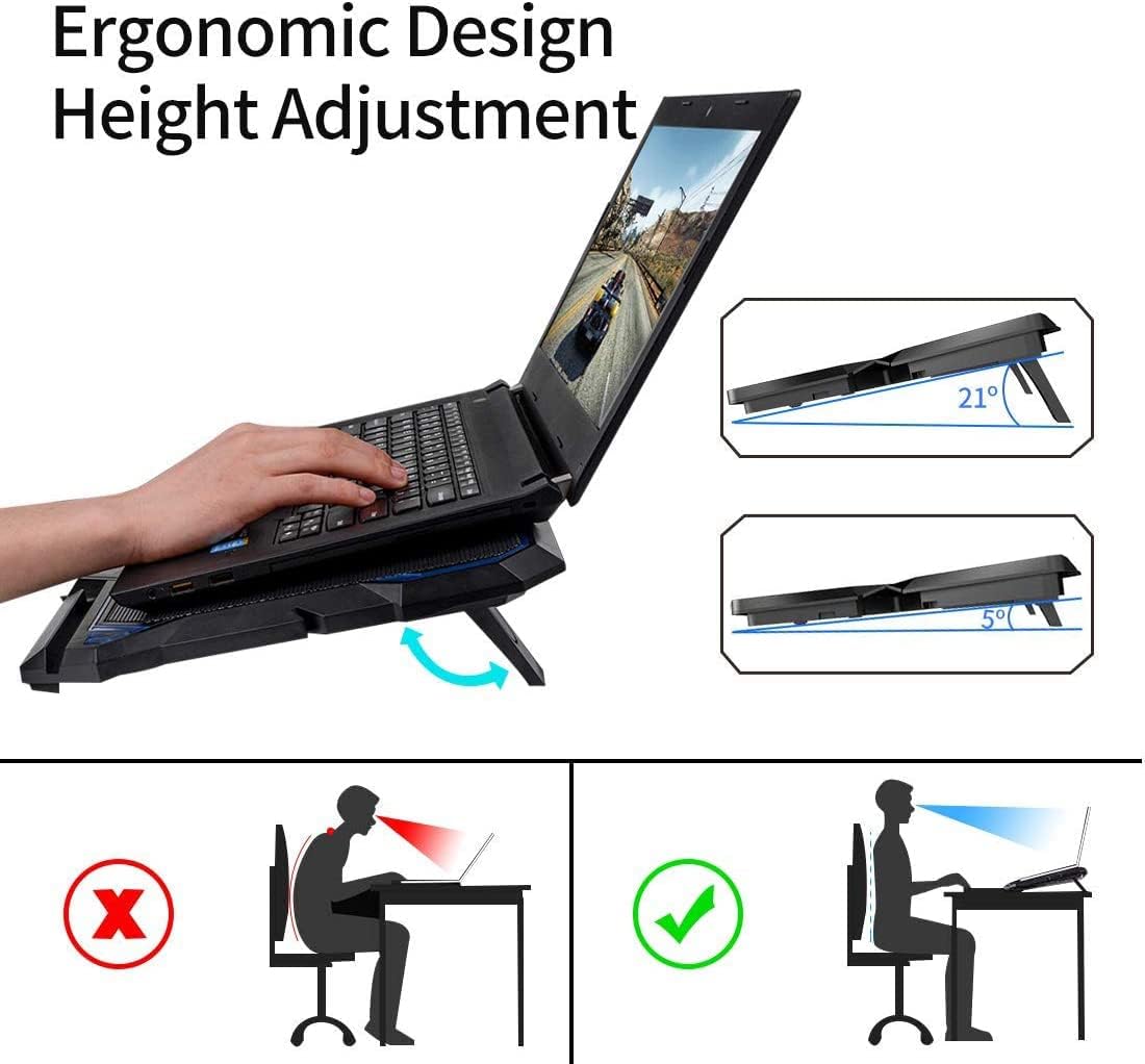 Detalle 2 de 6-Fan Laptop Cooling Pad for 17 Inch