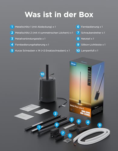 Thumbnail 9 de Govee Stehlampe 3 mit LuminBlend+ Technologie – RGBWWIC 2100 lm, App- und Sprachsteuerung