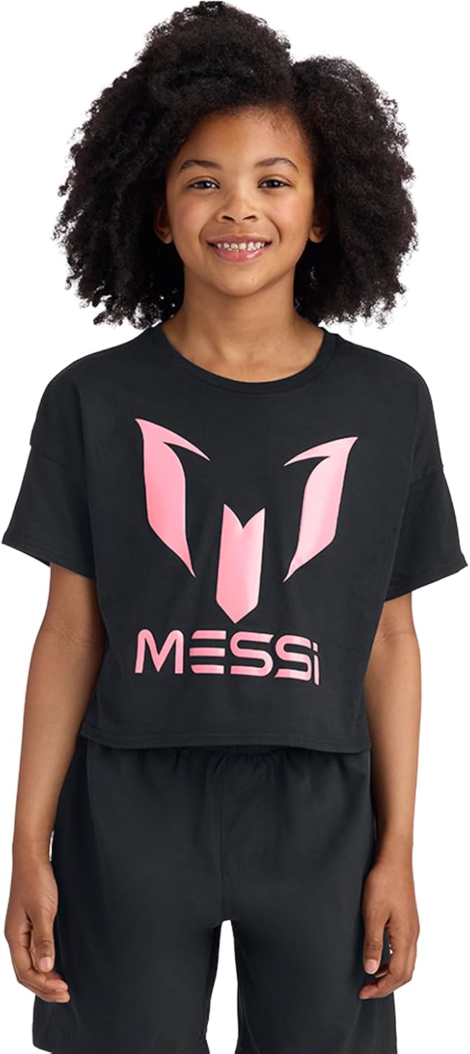 Thumbnail 6 de Messi Girls' Lifestyle Short Sleeve T-Shirt (Slim-Fit Graphic Tee) - Cotton Blend
