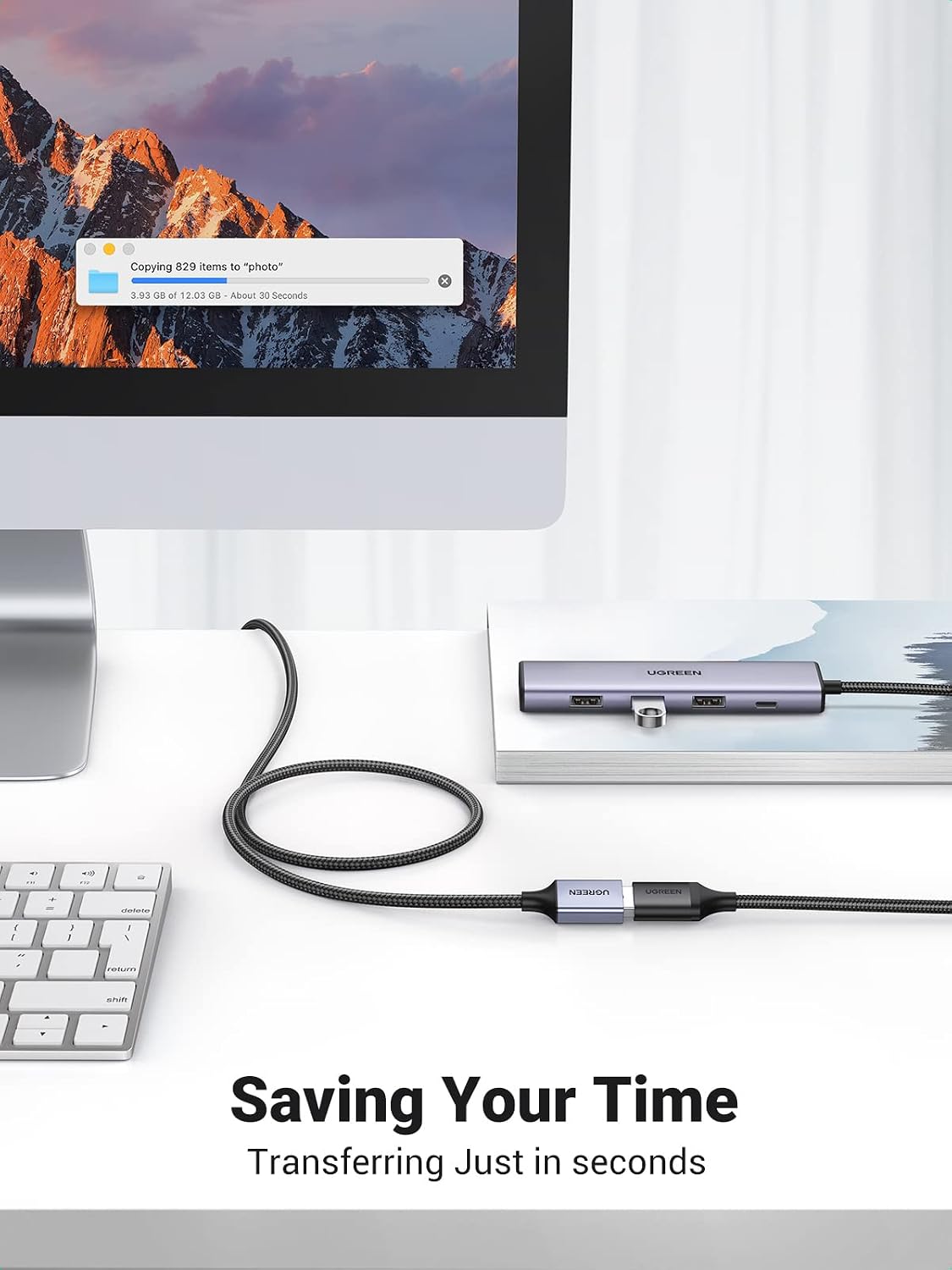 Detalle de UGREEN USB extension cable, 6.6 ft