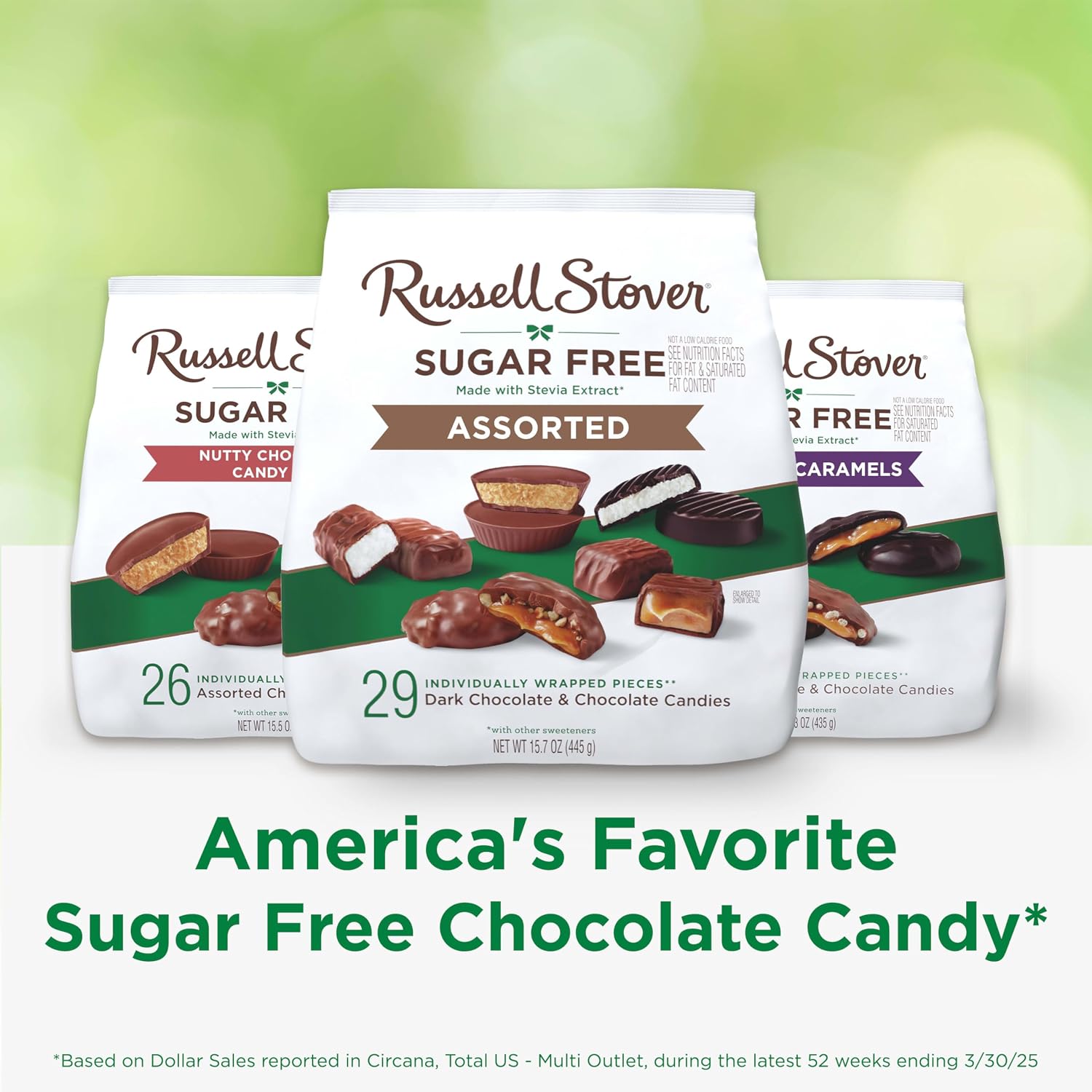Thumbnail 6 de Russell Stover 10002754 Sugar Free Assorted Chocolate Candy, 15.7 oz Bag
