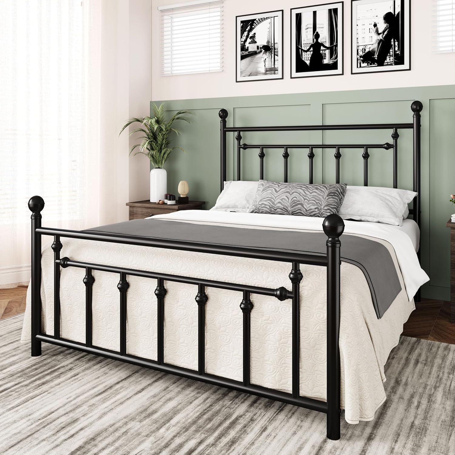 Detalle de Allewie Metal Platform Bed Frame, Queen