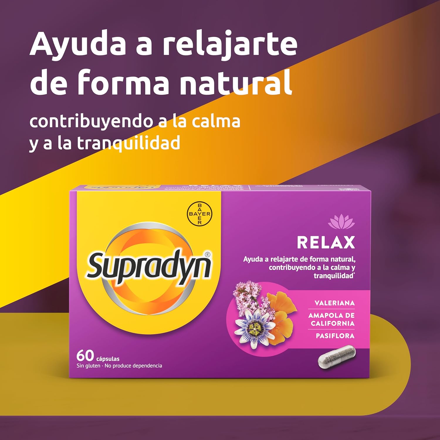 Detalle de Supradyn Relax 60 cápsulas apoyo para la calma