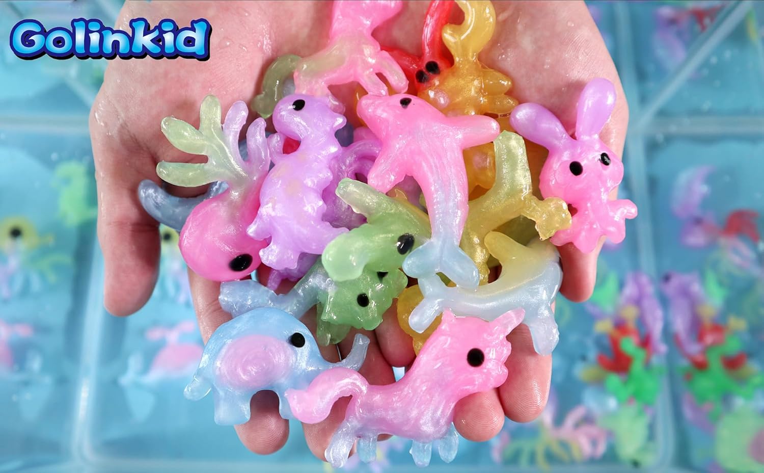 Thumbnail 2 de Golinkid Magic Water Elf Toy Kit (20 Bottles, 24 Molds) Aqua Fairy Water Gel Craft Set for Kids