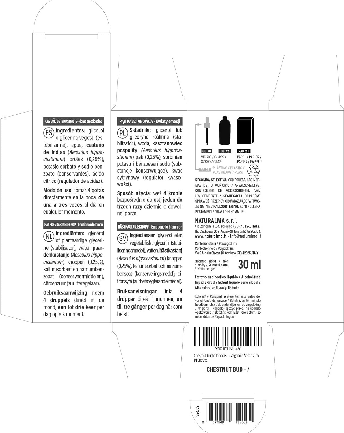 Thumbnail 2 de Chestnut bud Ippocastano gemme Fiori emozionali Naturalma – Gocce 30 ml senza alcol