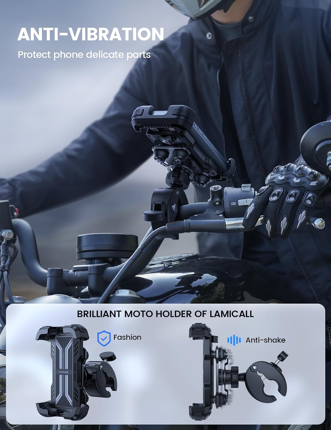Detalle de Lamicall Motorbike Phone Holder 480° mount