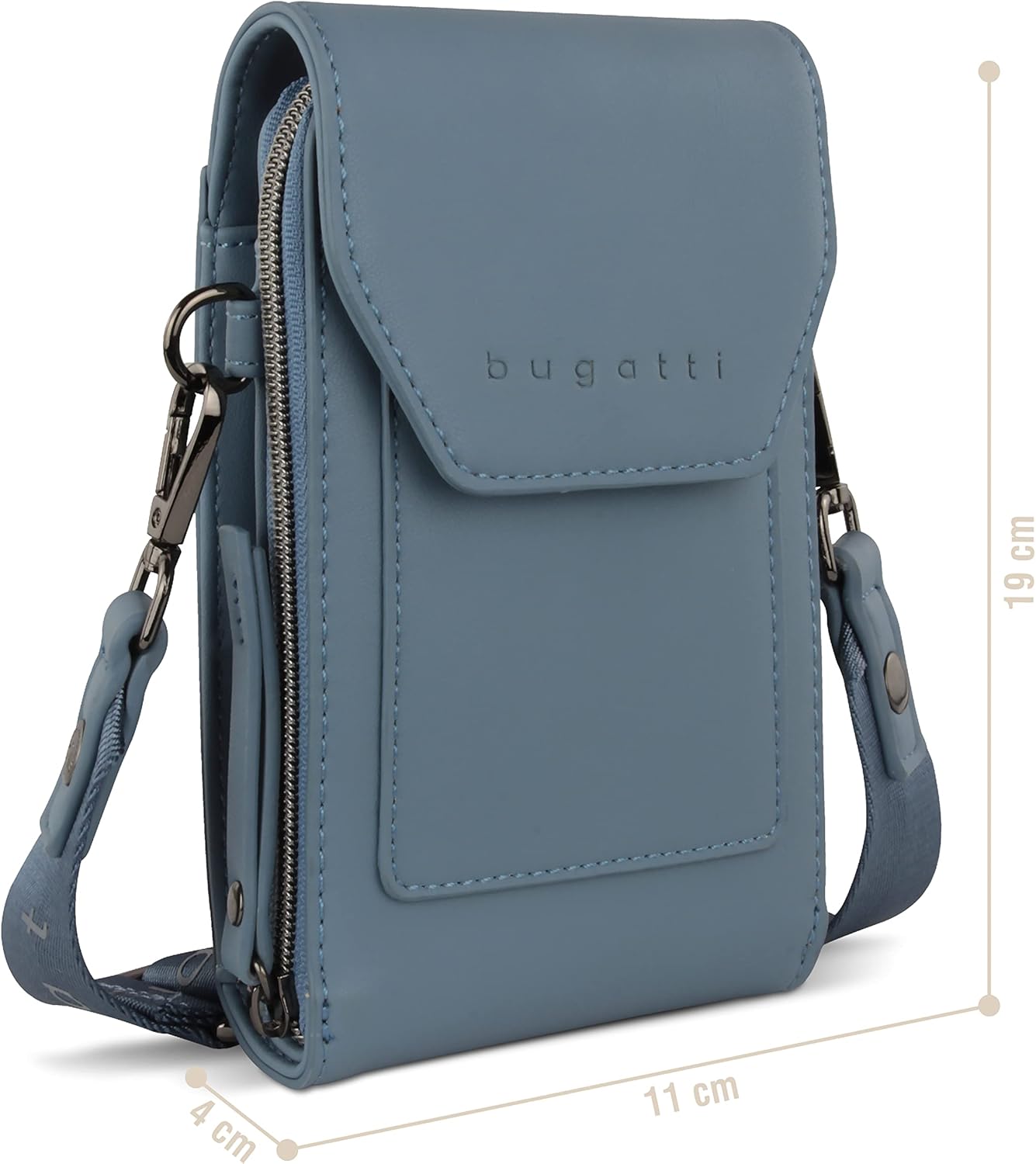 Thumbnail 2 de Bugatti Almata portafoglio a tracolla con scomparto per smartphone - blu