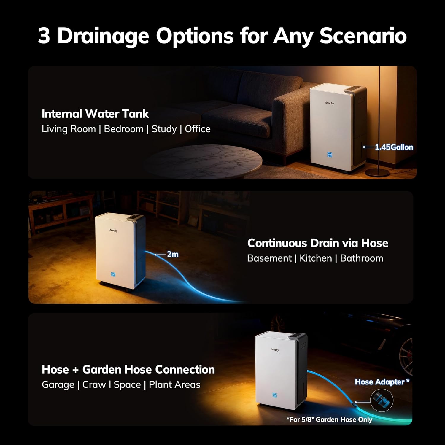 Thumbnail 6 de AEOCKY RHEA-003 Commercial Dehumidifier, 140 Pints/Day, 8,000 Sq. Ft.